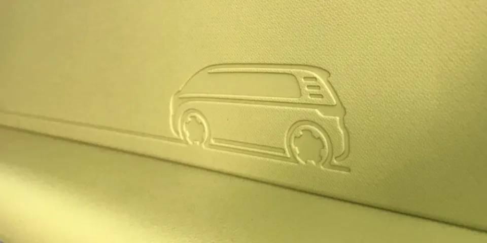 Вот VW ID. Buzz Забавные пасхальные яйца дизайна.