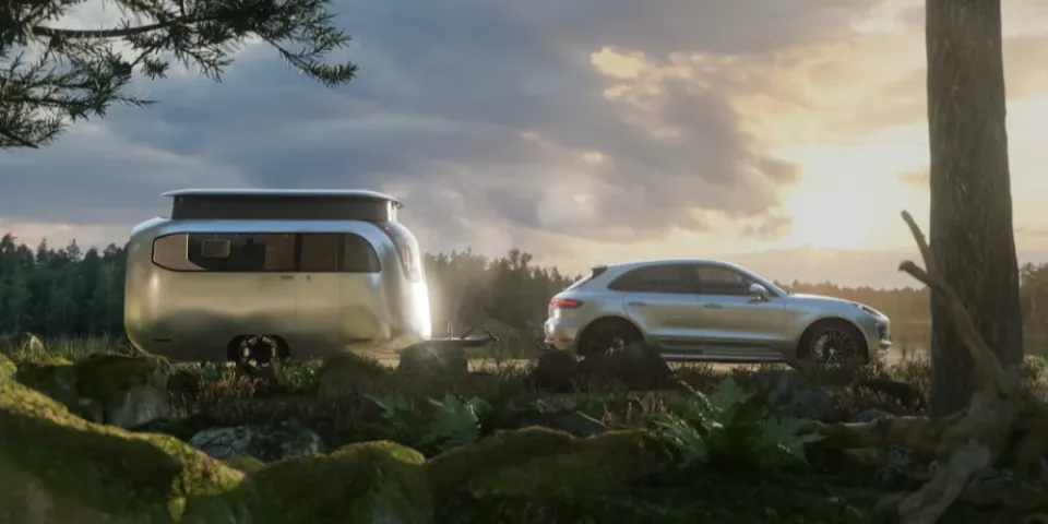 Airstream и Porsche показали электрический кемпер на выставке SXSW